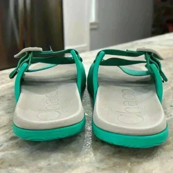 Chaco women’s chillos slide adjustable strap sandals teal & gray size 7 - Picture 6 of 12